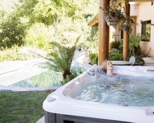 Lady in a Jacuzzi Spa